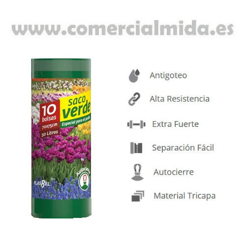 Bolsas de basura SACO VERDE (Especial Jardín)