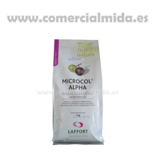 Bentonita sódica natural MICROCOL® ALPHA para clarificar y aclarar el vino