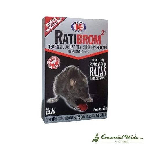 Cebo fresco RATIBROM 2 SÚPER CONCENTRADO especial para ratas