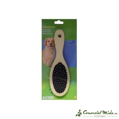 Cepillo 2 en 1 KERBL con Doble Cara para Perros Pelo Liso - Image 2