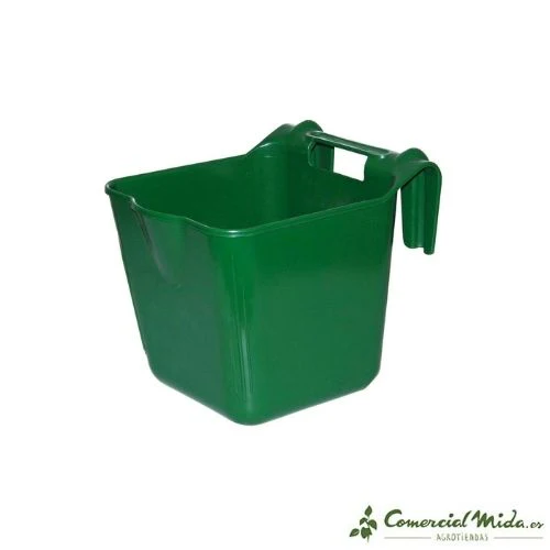 Comedero HangOn KERBL Verde con Ganchos y Asa para Pienso - Image 2