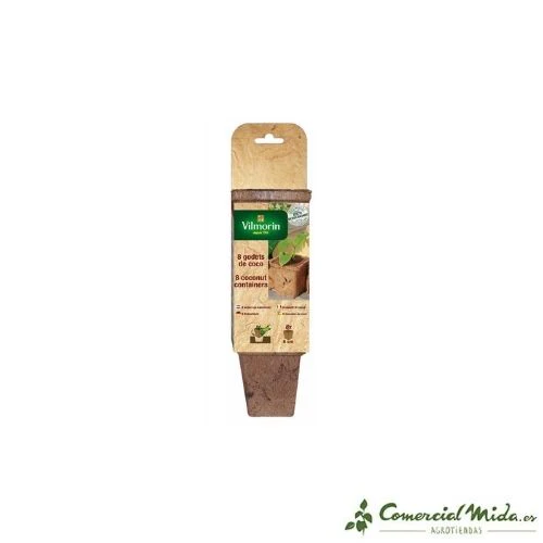 VILMORIN Macetas Cuadradas de Coco
