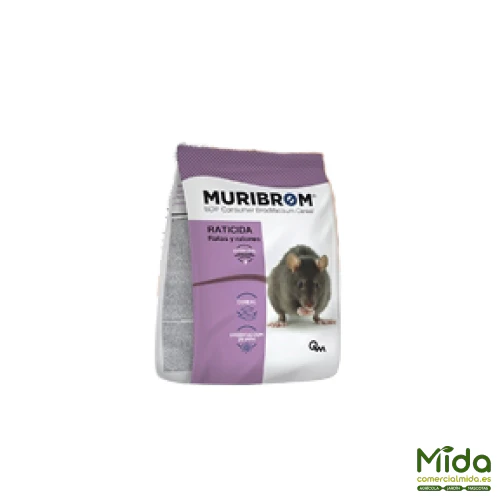 Raticida MURIBROM CEREAL EXPRÉS, mata ratas y ratones (especial lugares secos)