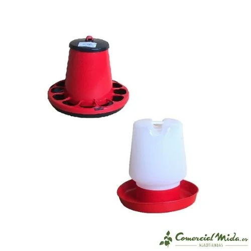 PACK Comedero + Bebedero para Gallinas y Aves de Corral