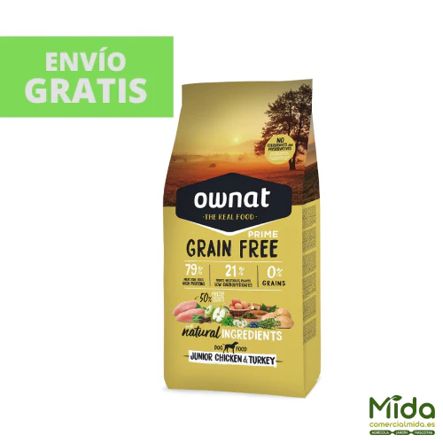 Pienso OWNAT Grain Free Prime Junior Pollo & Pavo para Cachorros - Image 2