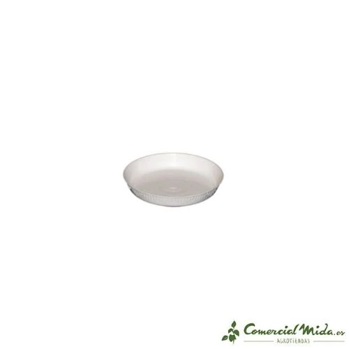 Plato para Maceta ARTEMA de Plástico Blanca Rayada