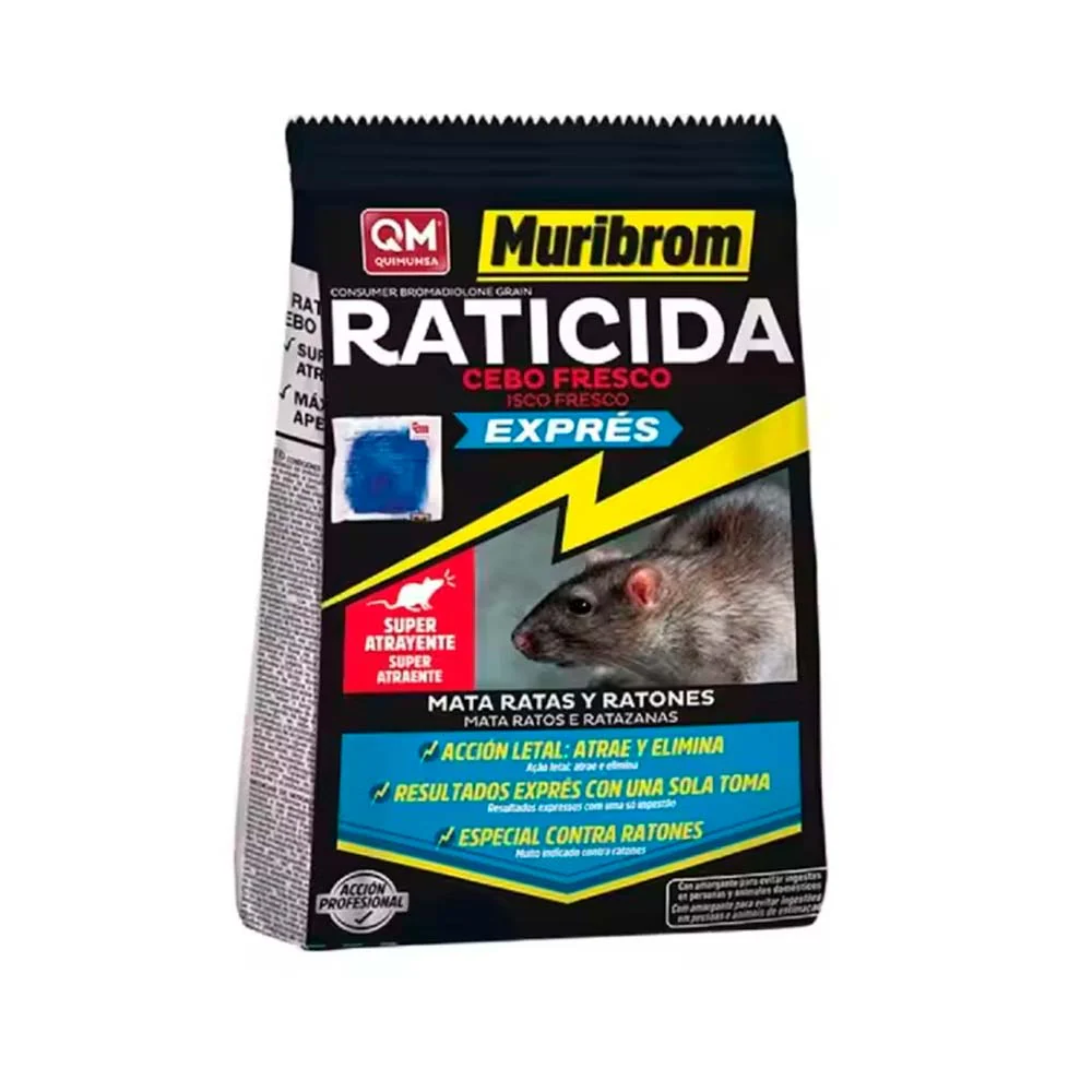 Raticida MURIBROM CEBO FRESCO EXPRÉS, mata ratas y ratones (Brodifacoum) - Image 10