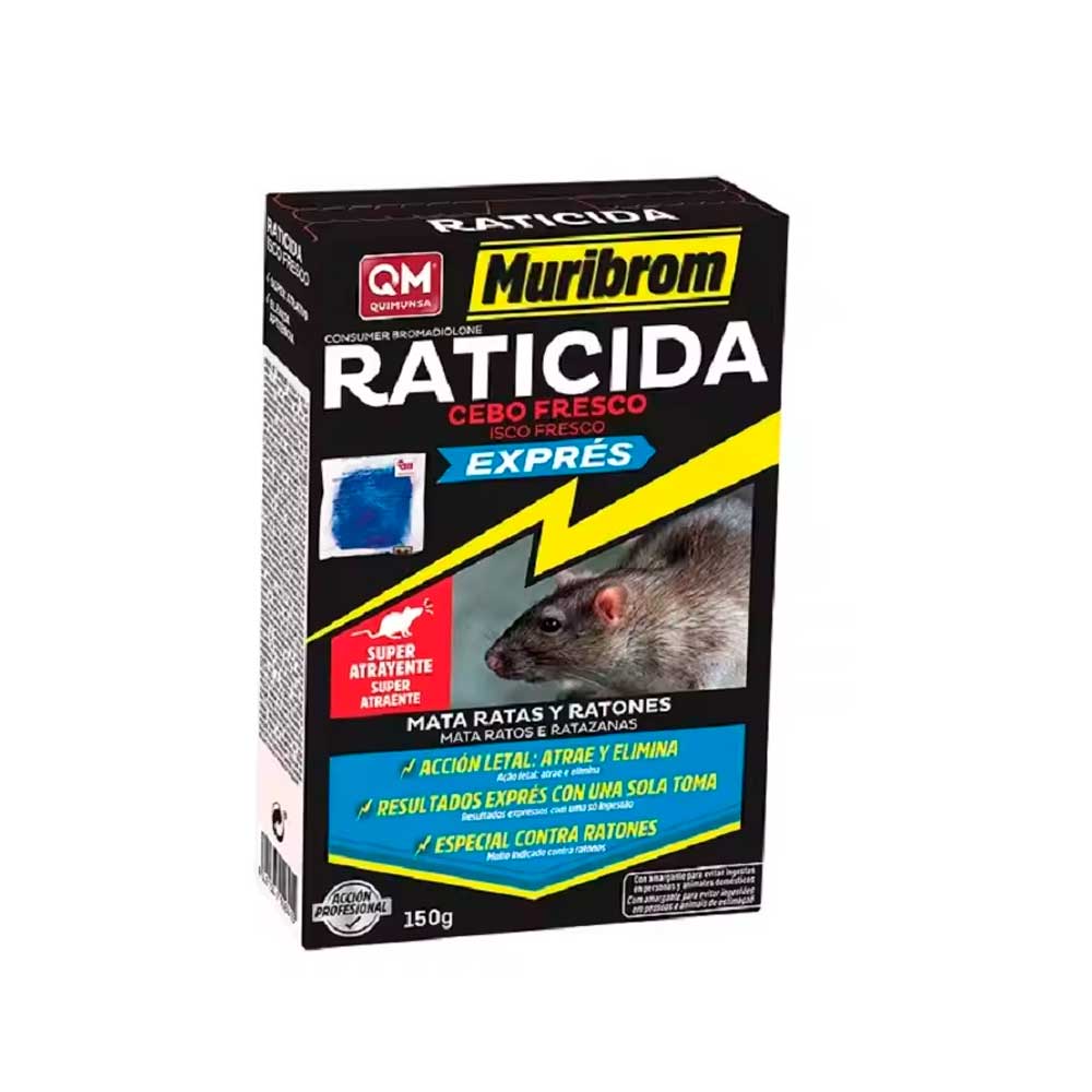 Raticida MURIBROM CEBO FRESCO EXPRÉS, mata ratas y ratones (Brodifacoum) - Image 13