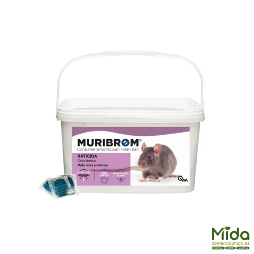 Raticida MURIBROM CEBO FRESCO EXPRÉS, mata ratas y ratones (Brodifacoum) - Image 16