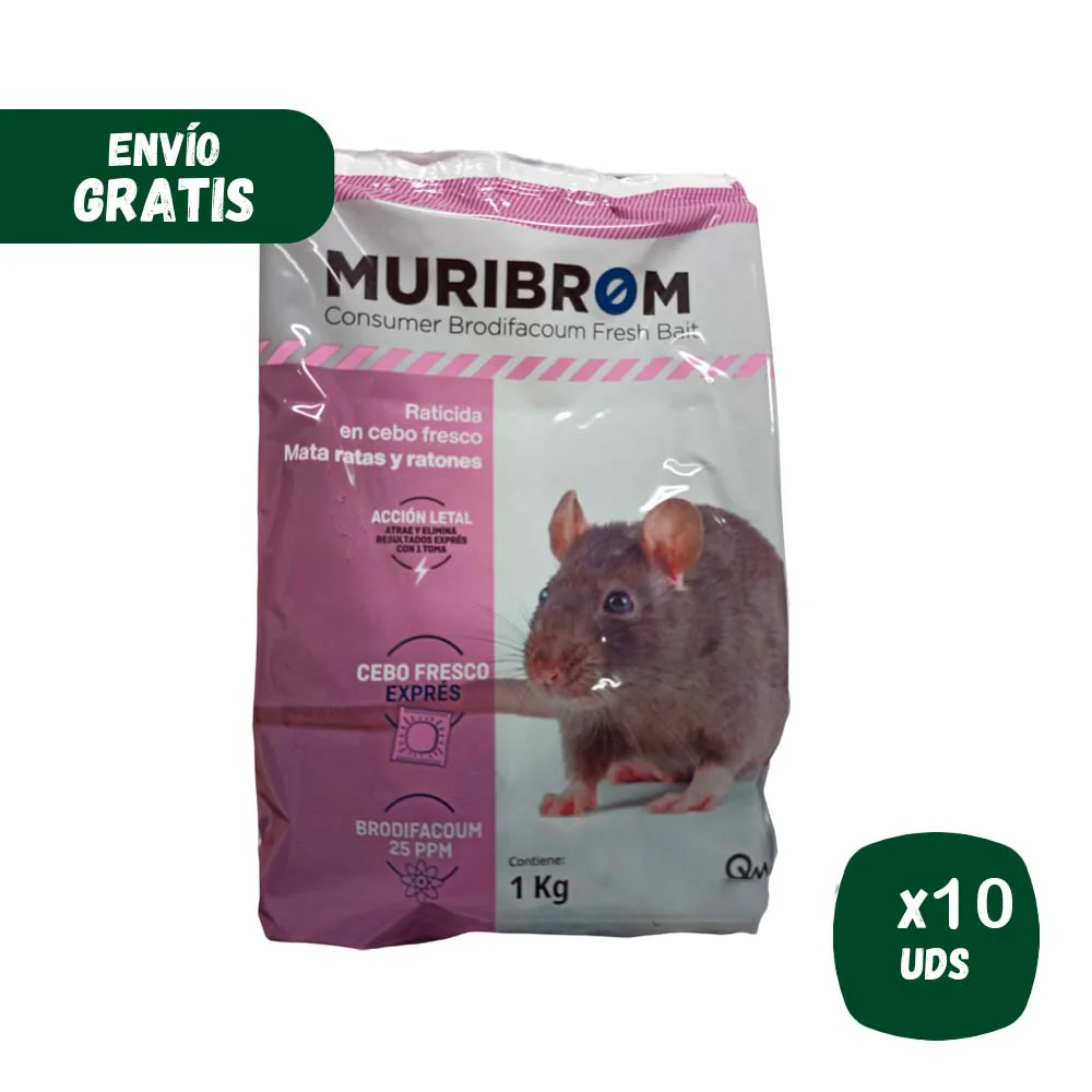 Raticida MURIBROM CEBO FRESCO EXPRÉS, mata ratas y ratones (Brodifacoum) - Image 7