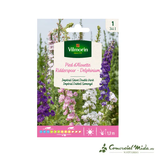 VILMORIN Semillas Delphinium Imperial Gigante Doble Variado